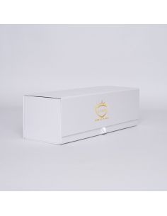 PERSONALISIERT Flaschenbox Magnetbox 12x40,5x12 CM | BOTTLE BOX | KARTON FÜR 1 MAGNUMFLASCHE | HEISSDRUCK