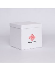 Scatola personalizzata Flowerbox 25x25x25 CM | FLOWERBOX | STAMPA SERIGRAFICA SU UN LATO IN DUE COLORI