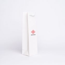 Customized Laminated Personalized shopping bag Noblesse 10x10x38 CM | SAC PAPIER NOBLESSE PLASTIFIÉ (BOUTEILLE) | IMPRESSION ...