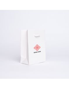 Shopping bag personalizzata Noblesse Laminata 12x6x16 CM | SAC PAPIER NOBLESSE PLASTIFIÉ | IMPRESSION EN SÉRIGRAPHIE SUR DEUX...