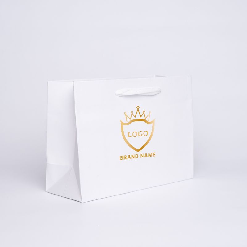 Shopping bag personalizzata Noblesse 30x12x22 CM | SHOPPING BAG NOBLESSE PREMIUM | STAMPA SERIGRAFICA SU UN LATO IN UN COLORE