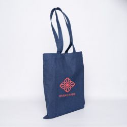 Customized Personalized reusable denim Bag 38x42 CM | TOTE DENIM BAG | SCREEN PRINTING ON ONE SIDE IN ONE COLOUR