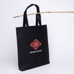 Customized Personalized reusable felt bag 41x41 +7 CM | TOTE FELT BAG | SCREEN PRINTING ON TWO SIDES IN TWO COLOURS