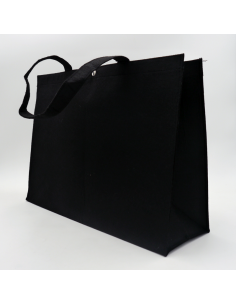 Customized Personalized reusable felt bag 45x13x33 CM | FELT SHOPPING BAG | SCREEN PRINTING ON TWO SIDES IN ONE COLOUR