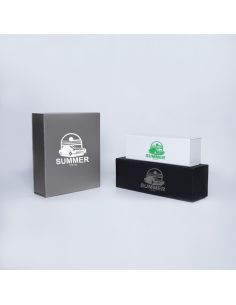 Customized Personalized Magnetic Box Bottlebox 28x33x10 CM | BOTTLE BOX | 3 BOTTLES BOX | SCREEN PRINTING ON ONE SIDE IN ONE ...