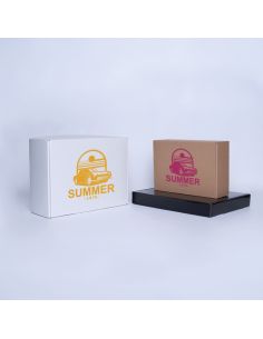 Customized Customizable Kraft Postpack 42,5x31x15,5 CM | POSTPACK | SCREEN PRINTING ON ONE SIDE IN ONE COLOUR
