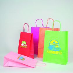 Customized Personalized shopping bag Safari 22x10x28 CM | SHOPPING BAG SAFARI | FLEXO PRINTING IN TWO COLOURS ON FIXED AREAS ...