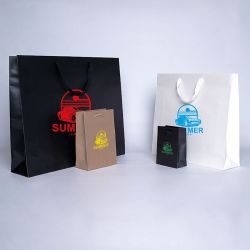 Customized Personalized shopping bag Noblesse 30x12x22 CM | PREMIUM NOBLESSE PAPER BAG | SCREEN PRINTING ON TWO SIDES IN ONE ...