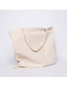Customized Personalized reusable cotton bag 38x42 CM | TOTE BAG EN COTON | IMPRESSION EN SÉRIGRAPHIE SUR UNE FACE EN DEUX COU...