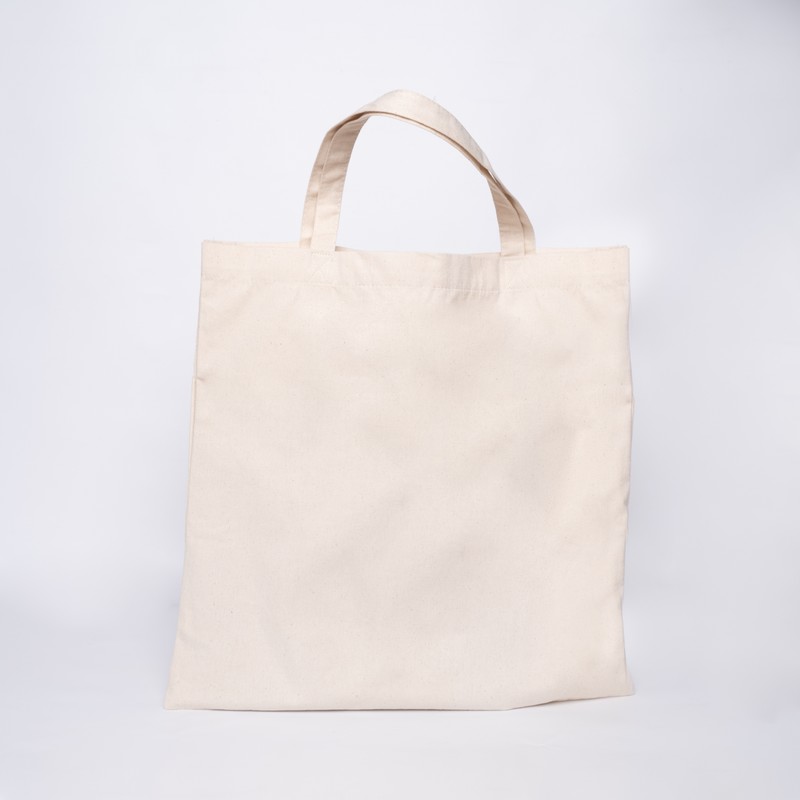 SHOPPING BAG IN COTONE  STAMPA SERIGRAFICA SU DUE LATI IN DUE COLORI